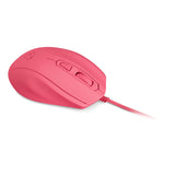 Castor Optical 5000dpi Gaming Mouse With Built-in Memory, Wired Usb, Frosting, Pink