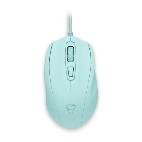 Castor Optical 5000dpi Gaming Mouse With Built-in Memory, Wired Usb, Ice Cream, Turquoise