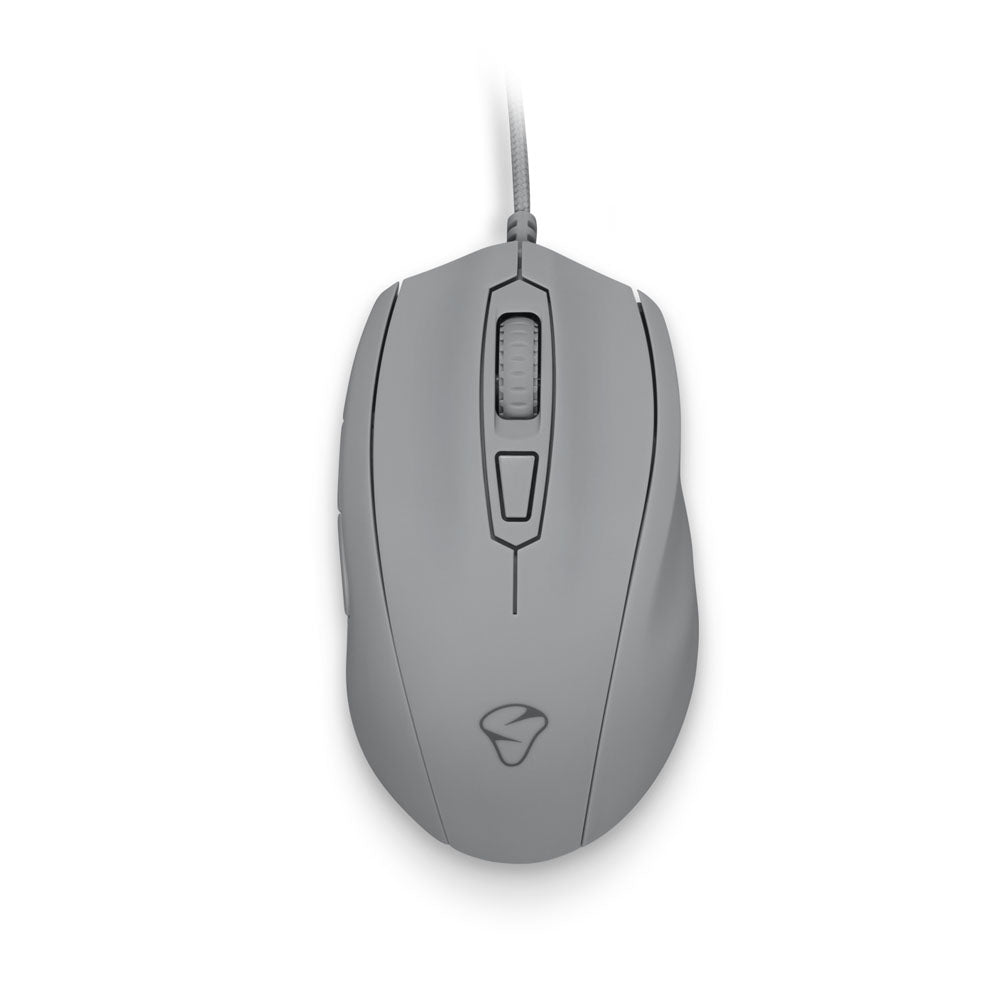 Castor Optical 5000dpi Gaming Mouse With Built-in Memory, Wired Usb, Shark Fin, Grey