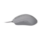 Castor Optical 5000dpi Gaming Mouse With Built-in Memory, Wired Usb, Shark Fin, Grey