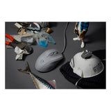 Castor Optical 5000dpi Gaming Mouse With Built-in Memory, Wired Usb, Shark Fin, Grey