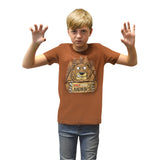 Digital Dudz Moving Eyes Hungry Bear Digital T-shirt, Kid's Unisex, Large, Years 10 To 11, Brown