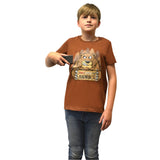 Digital Dudz Moving Eyes Hungry Bear Digital T-shirt, Kid's Unisex, Large, Years 10 To 11, Brown