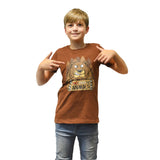 Digital Dudz Moving Eyes Hungry Bear Digital T-shirt, Kid's Unisex, Large, Years 10 To 11, Brown