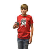 Digital Dudz Moving Ninja Skills Digital T-shirt, Kid's Unisex, Large, Years 10 To 11, Red