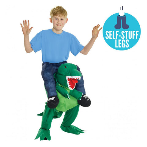 T-rex Piggyback Costume, Kids Unisex, 6 To 12 Years, Multi-colour