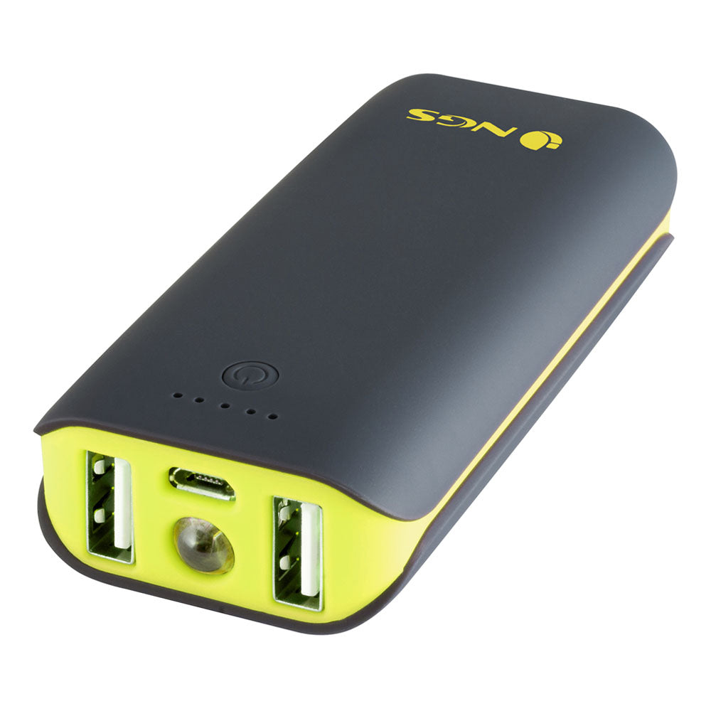 Powerpump Duo 4400 Universal Powerbank With Two Usb Ports For Tablets And Phones, 4400 Mah, Yellow-black