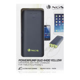 Powerpump Duo 4400 Universal Powerbank With Two Usb Ports For Tablets And Phones, 4400 Mah, Yellow-black