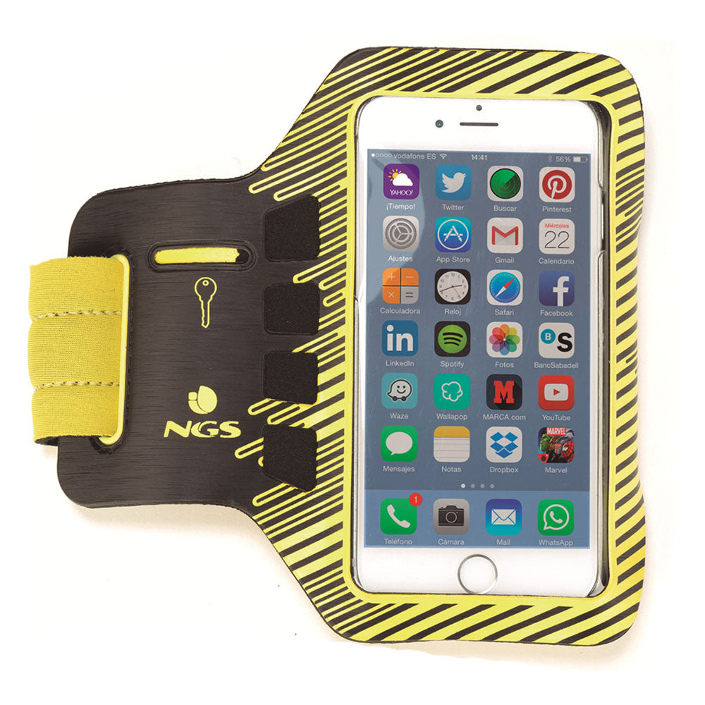 Sprintter Universal Sport Armband For 5 Inch Smartphones, Yellow-black