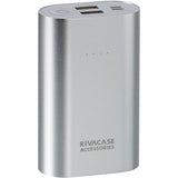 Rivapower Li-ion Aluminium Body Portable Rechargeable Battery, 10000mah, Silver