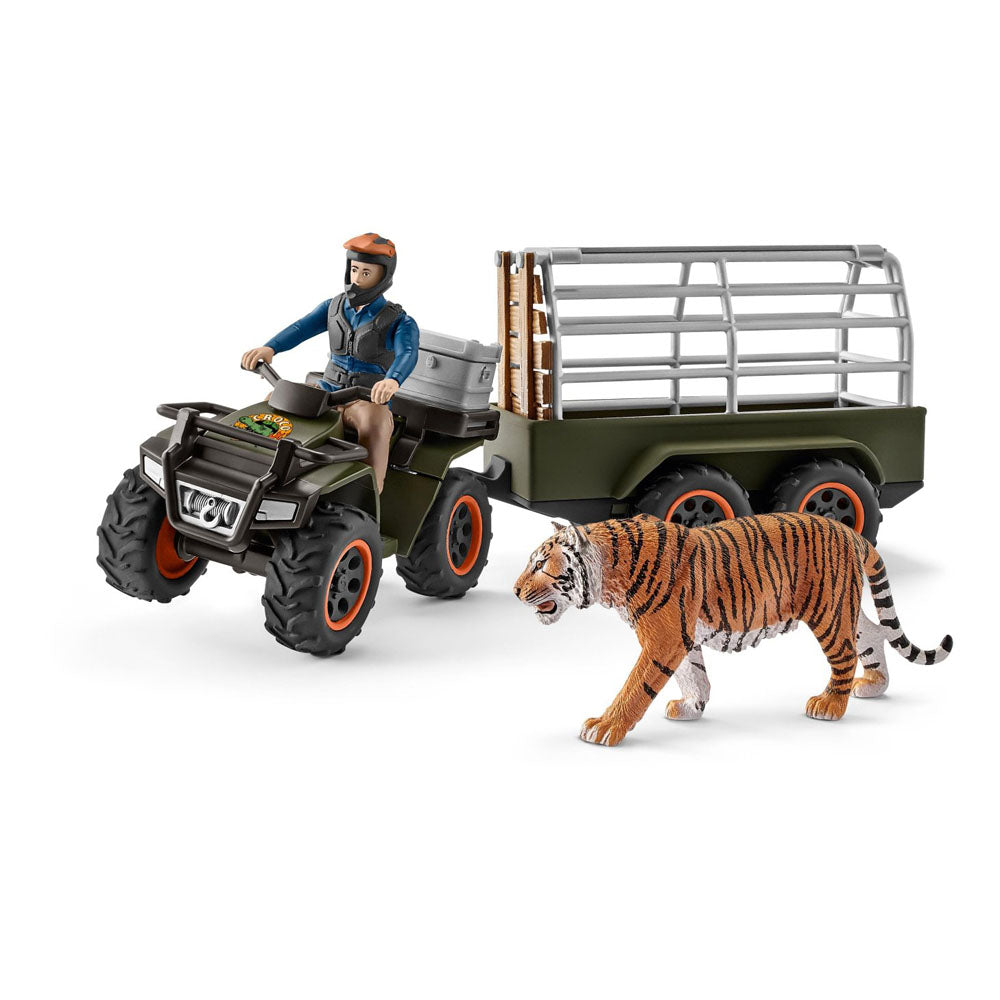 Wild Life Jungle Croco Quad Bike With Trailer And Ranger