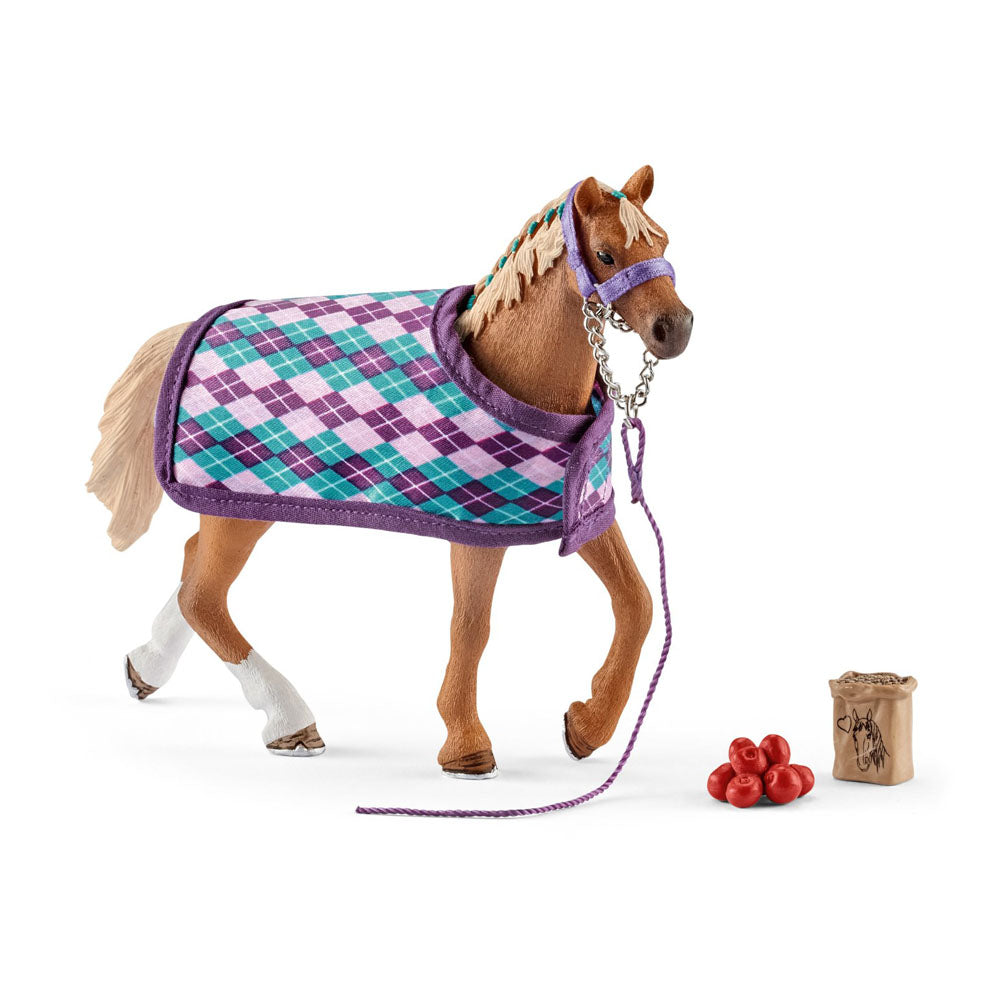 Horse Club English Thoroughbred Horse Toy Figure With Blanket