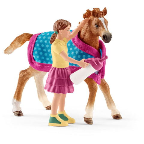 Horse Club Foal Horse Toy Figure With Blanket