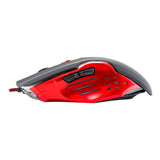 Gm-1803 Attila 3200dpi Gaming Mouse, Black-red