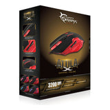 Gm-1803 Attila 3200dpi Gaming Mouse, Black-red