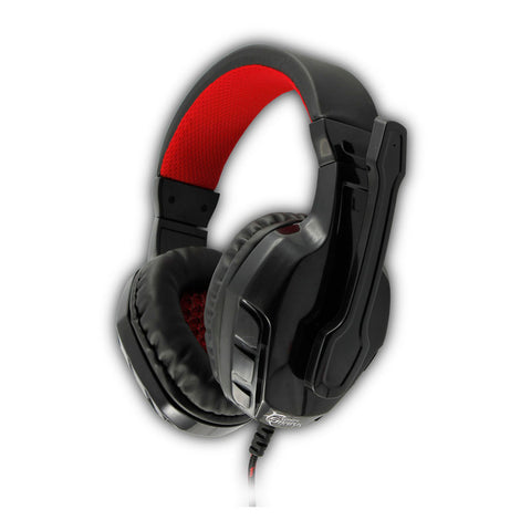 Ghs-1641 Panther Stereo Gaming Headset With Adjustable Microphone, Black-red