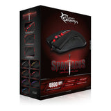 Gm-1601 Spartacus 4800dpi Gaming Mouse, Black