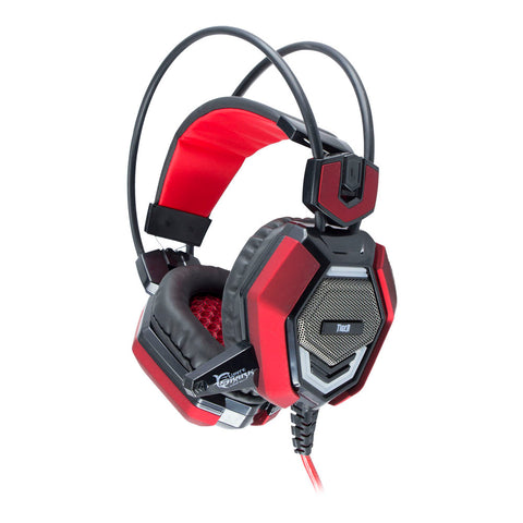 Gh-1644 Tiger Stereo Gaming Headset With Microphone And Multicolour Led Lighting, Black-red